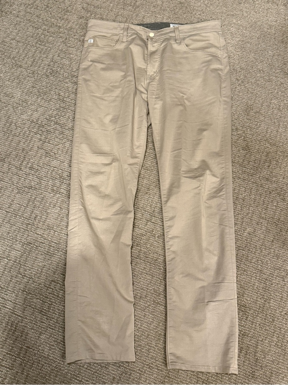 AG Adriano Goldschmied Men's Slim Khaki Pants Jeans Beige 36x34